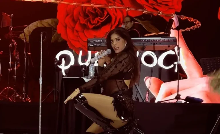 Ana Bárbara estuvo en el cierre de las Fiestas de Calvillo