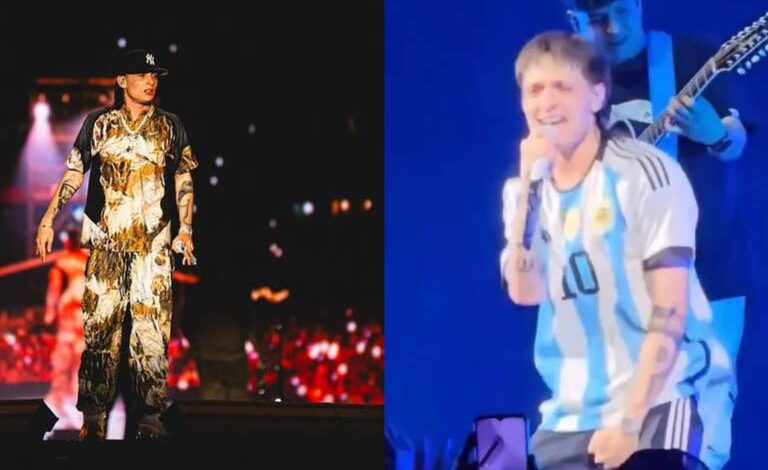 Peso Pluma desata polémica por hablar mal de México y portar playera de Argentina en su show