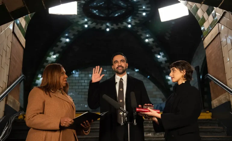 Una multitud arropa a Mamdani en su toma de posesión en las calles de Nueva York